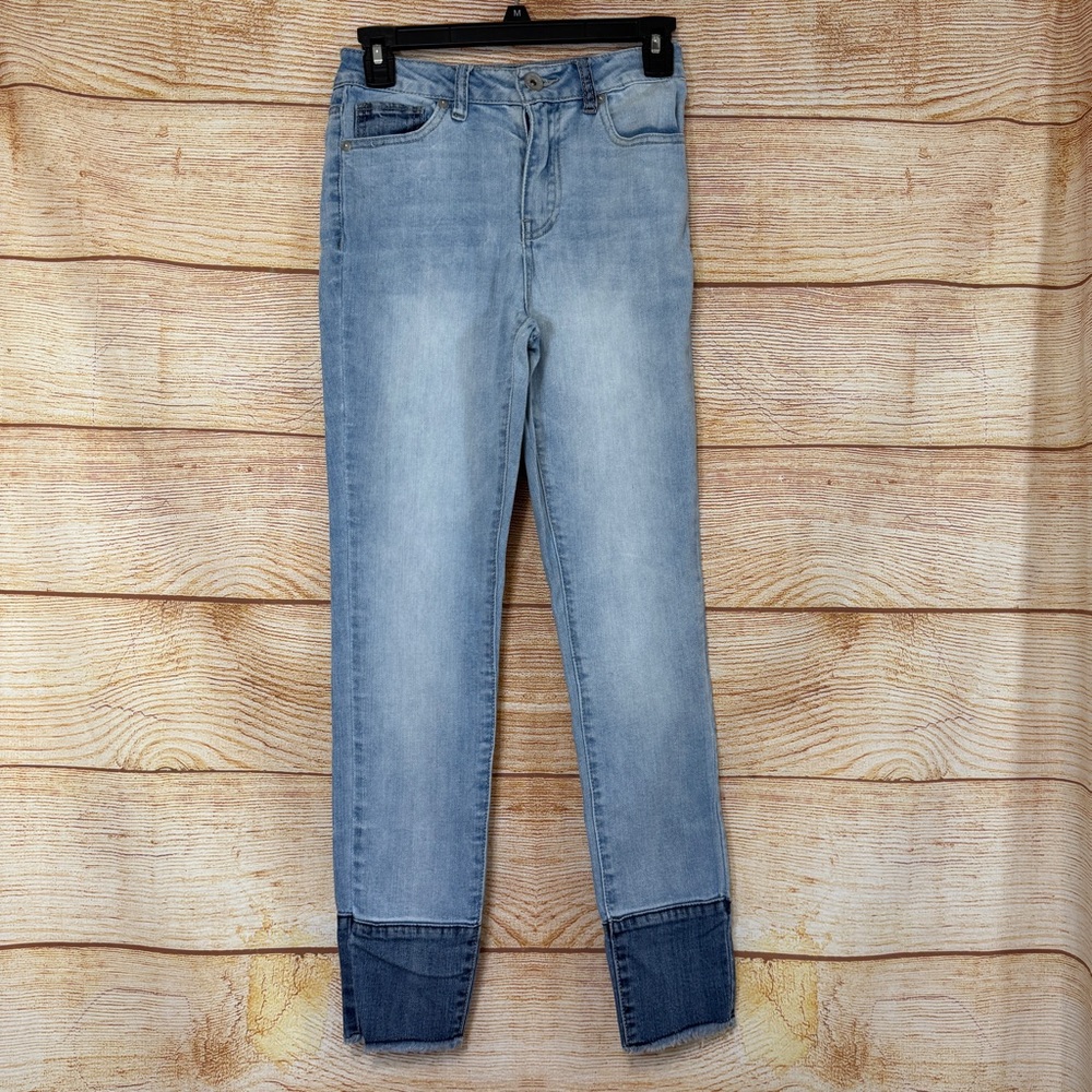 Dollhouse Christina Raw Hem Two-Tone Jeans‎ Size 3